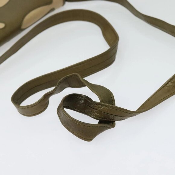 SAINT LAURENT Shoulder Bag Canvas Leather Khaki Auth - Picture 5 of 16